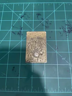 1999 Burger King Pokemon 23K Gold Plated Charizard Metal Trading Card Mini - Image 1