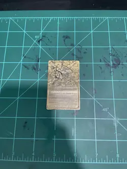 1999 Burger King Pokemon 23K Gold Plated Charizard Metal Trading Card Mini - Image 2