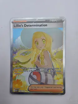 Pokemon Lillie's Determination Trainer MEG Two Cards 184/132 and 169/132 Bundle - Image 2