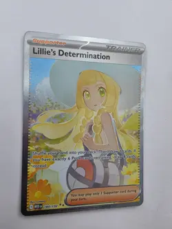 Pokemon Lillie's Determination Trainer MEG Two Cards 184/132 and 169/132 Bundle - Image 3