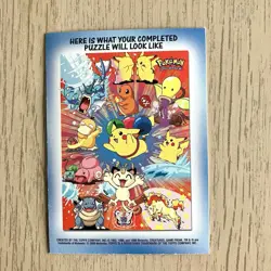 Topps Pokemon Puzzle Card TV Animation Series 2 Blue Logo #19 Rattata - Image 2