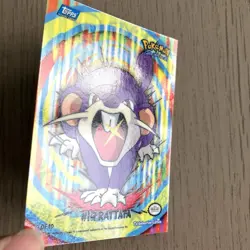 Topps Pokemon Puzzle Card TV Animation Series 2 Blue Logo #19 Rattata - Image 3