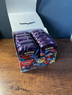 Pokemon Mega Evolutions Heroes x 10 Mini Tin Display Bundle Empty + Stickers - Image 2