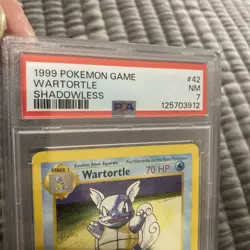 Pokemon 1999 Wartortle Shadowless #42/102 PSA 7 NEAR MINT Graded Slab - Image 2