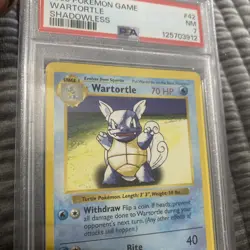 Pokemon 1999 Wartortle Shadowless #42/102 PSA 7 NEAR MINT Graded Slab - Image 4