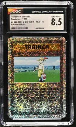 CGC 8.5 Pokemon Breeder Legendary Collection 102/110 Reverse Holo Pokemon Card - Image 1