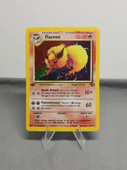Pokemon TCG Flareon Jungle Holo Card 3/64 1st Edition Rare 1999 Vintage!! - Image 1