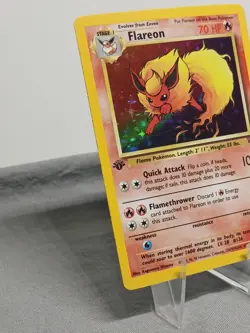 Pokemon TCG Flareon Jungle Holo Card 3/64 1st Edition Rare 1999 Vintage!! - Image 2