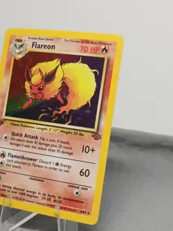 Pokemon TCG Flareon Jungle Holo Card 3/64 1st Edition Rare 1999 Vintage!! - Image 3