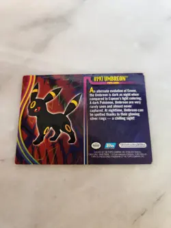 2001 Topps Pokemon Umbreon #197 Johto League Champions TV Animation - Image 3