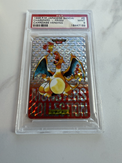 1996 Pokemon Bandai Charizard Carddass Red Vending Prism #006 PSA 9 Mint - Image 2