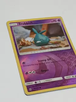 Trubbish 50/145 Guardians Rising Pokemon Reverse Holo Yuka Morii Clay Art - Image 2