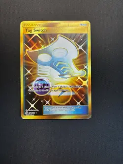 Pokemon Tag Switch 254/236 Secret Rare Holo Trainer SM Unified Minds English TCG - Image 1