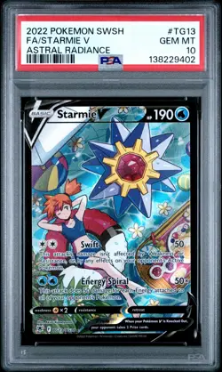 2022 Pokemon Sword & Shield Astral Radiance Starmie V TG13/TG30 PSA 10 Gem Mint - Image 1