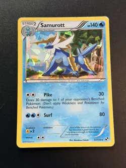 Pokemon TCG Samurott 31/114 Cracked Ice Holo LP TO MP - Image 1