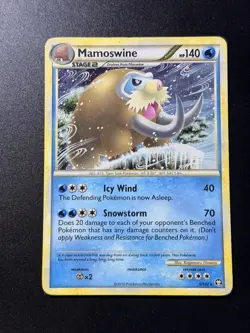 Mamoswine 5/102 Pokemon - Cracked Ice Holo HGSS Triumphant MP - Image 1
