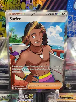 Surfer 235/191 Ultra Rare Full Art Trainer Pokemon TCG S&V Surging Sparks - Image 1