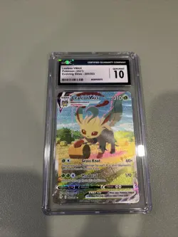 Pokemon Leafeon VMAX 205/203 Alt Art Evolving Skies CGC 10 Gem Mint - Image 1