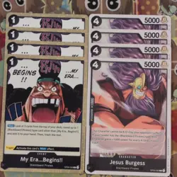 4 x One Piece OP09-096 R My Era...Begins!! & 086 R Jesus Burgess Foil Mint - Image 1