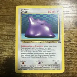Pokemon TCG Ditto Fossil, Unlimited Rare, Non-Holo Card 18/62 - Image 1