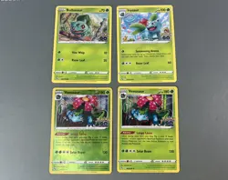 4 x Pokemon Go Card Bundle - Venusaur Holo - Reverse - Ivysaur - Bulbusaur - Image 1