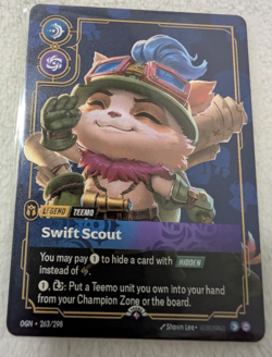 1/35 Riftbound TEEMO Swift Scout METAL Card Houston Prize Wall Exclusive Promo - Image 1