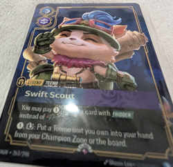 1/35 Riftbound TEEMO Swift Scout METAL Card Houston Prize Wall Exclusive Promo - Image 2