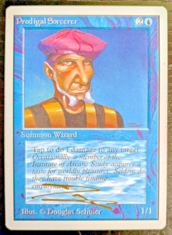 MTG UNLIMITED Prodigal Sorcerer SIGNED IN GOLD BY DOUGLAS SHULER - Image 1