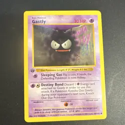 Pokemon TCG Gastly 1st Edition Shadowless Base Set - Image 1
