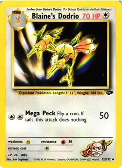 Pokemon TCG Blaine's Dodrio 32/132 Gym Challenge Uncommon VLP - Image 1