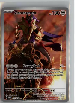 ZAMAZENTA 201/182 ILLUSTRATION RARE DESTINED RIVALS POKEMON NM - Image 1