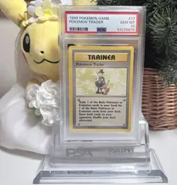 POKEMON TRADER #77 PSA 10 1999 POKEMON Base Set Unlimited WOTC - Image 1