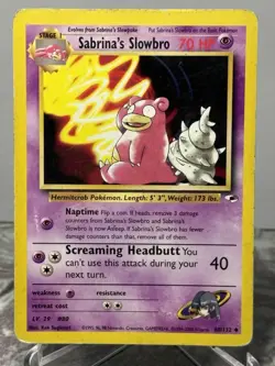 SABRINA'S SLOWBRO 60/132 UNCOMMON GYM HEROES POKEMON MP/LP - Image 1