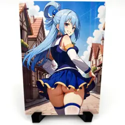 KonoSuba Aqua Sexy Hot Anime Waifu Girl Doujin Lewd Goddess Story Holo Art Card - Image 1