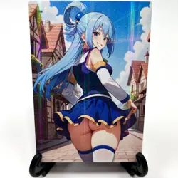 KonoSuba Aqua Sexy Hot Anime Waifu Girl Doujin Lewd Goddess Story Holo Art Card - Image 2