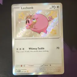 Pokemon Lechonk PAF Basic Holo & Regular Card 207/091 English 2024 - Image 2
