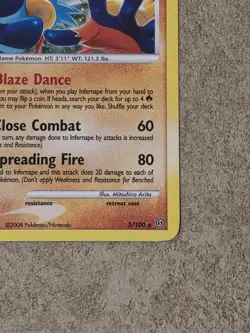 [ NM ] Infernape 3/100 Stormfront Holo Pokemon Card 2008 - Image 5