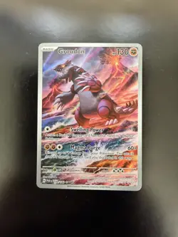 2023 Pokemon TCG Groudon Paradox Rift Holo Card 199/182 Illustration Rare - Image 1