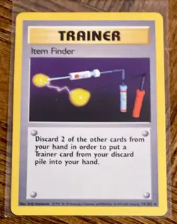 1999 POKEMON BASE SET TRAINER ITEM FINDER CARD 74/102 - Image 1