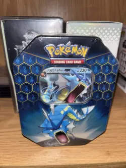 Pokemon TCG: Hidden Fates Gyarados GX Tin NEW & Factory Sealed 4x Boosters - Image 1