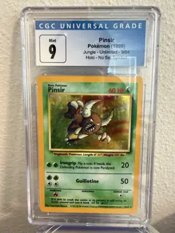 Pokemon 1999 Pinsir Jungle No Symbol Error Holo Rare 9/64 - Image 1