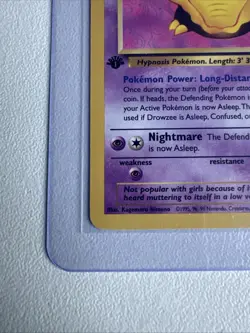 Drowzee 1st Edition 54/82 Team Rocket Pokemon Vintage WOTC - Image 3