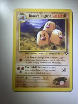 Brocks Dugtrio 22/132 Gym Challenge Non Holo Rare Pokemon Tcg Card 1999 WOTC - Image 1
