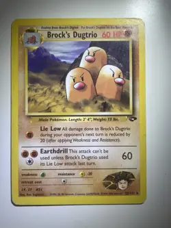 Brocks Dugtrio 22/132 Gym Challenge Non Holo Rare Pokemon Tcg Card 1999 WOTC - Image 2