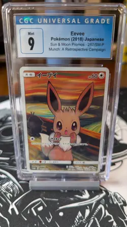 Pokemon Eevee 287/SM-P Munch Scream Retrospective Promo CGC 9 - Image 1