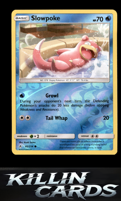 Reverse Holofoil Slowpoke 42/214 Pokemon Common SM - Unbroken Bonds Card NM - Image 1