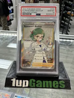 PSA 10 GEM MINT Roseanne's Backup Full Art 172/172 SWSH Brilliant Stars Pokemon - Image 1