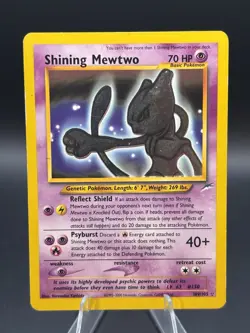 Shining Mewtwo 109/105 Neo Destiny Holo Pokemon Vintage LP English RARE 2000 - Image 1