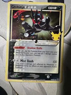 Pokemon TCG Greninja Gold Star SWSH144 Celebrations Black Star Promo CLEAN NM - Image 1