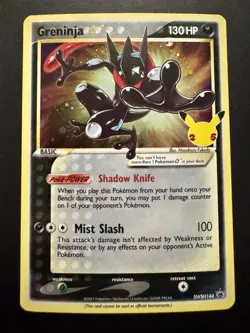 Pokemon TCG Greninja Gold Star SWSH144 Celebrations Black Star Promo - Image 1